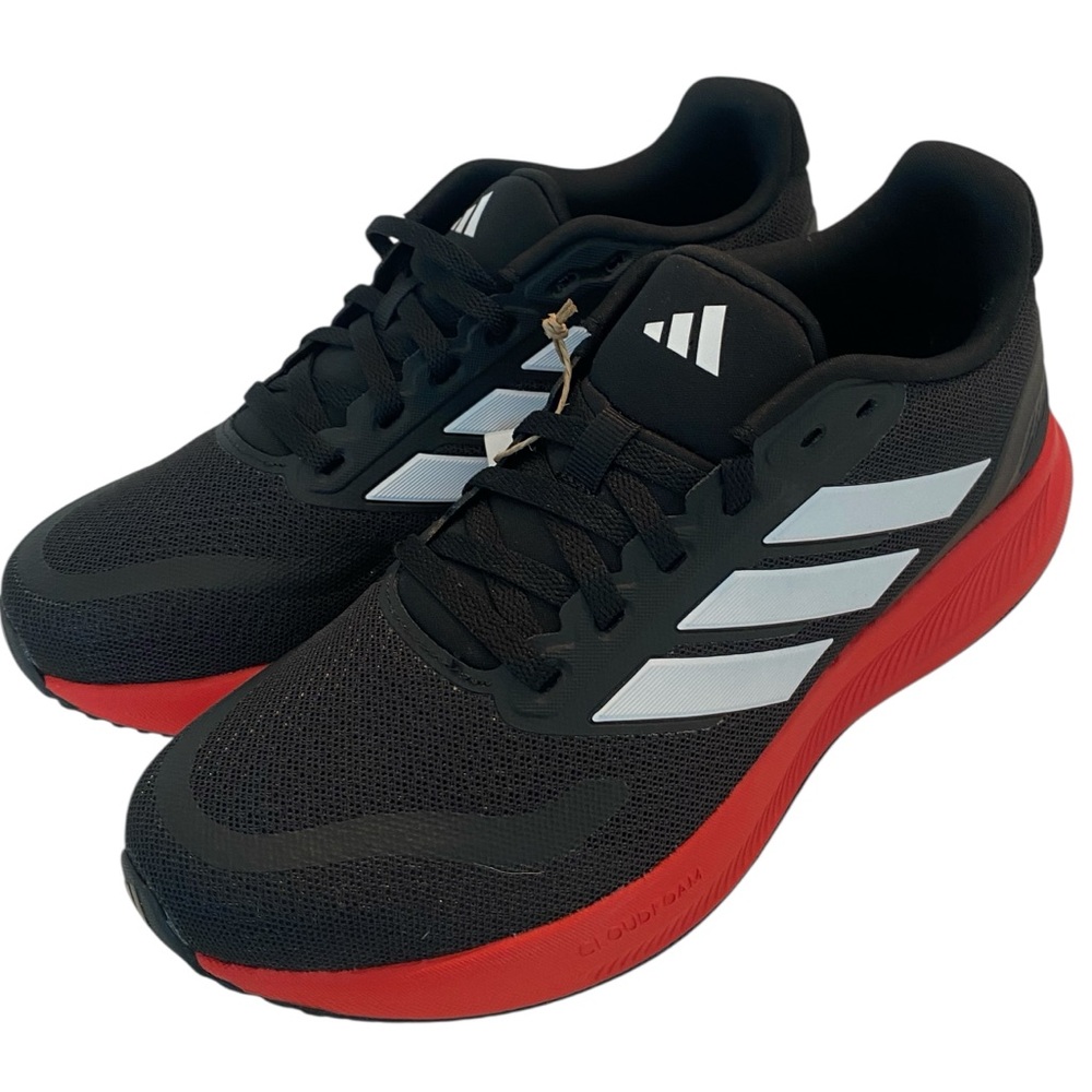 ADIDAS Kids’ Black and Red Runfalcon Running Shoes  Size: 4
